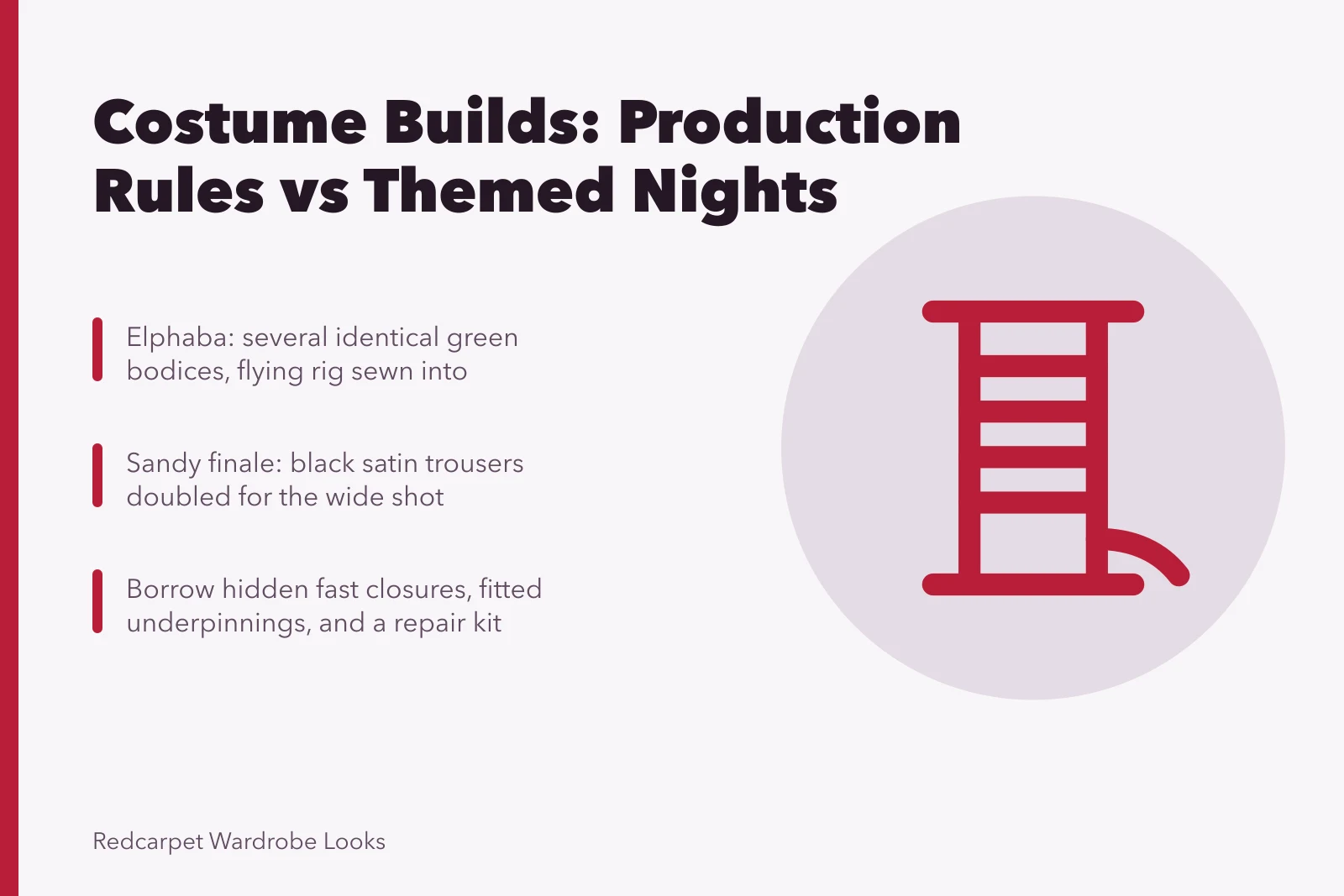 Costume construction methods compared for film productions and themed party events. Twenty celebrity costume examples: production rules and themed-event ones
