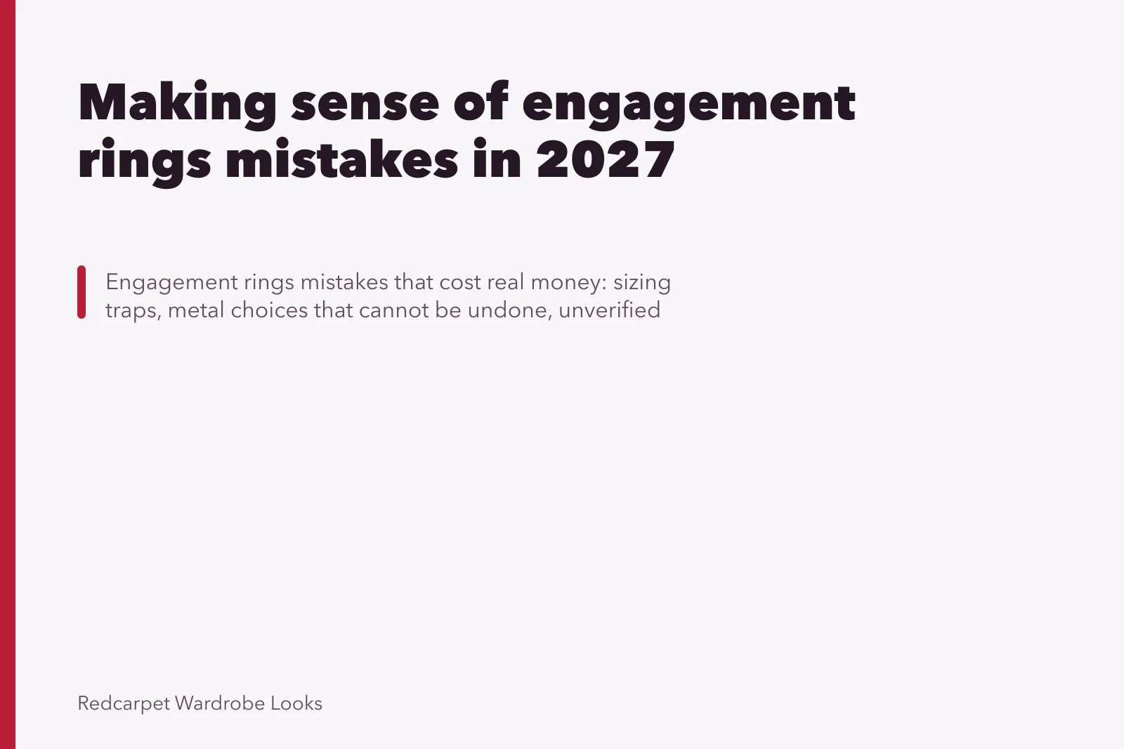 Making sense of engagement rings mistakes in 2027. Making sense of engagement rings mistakes in 2027