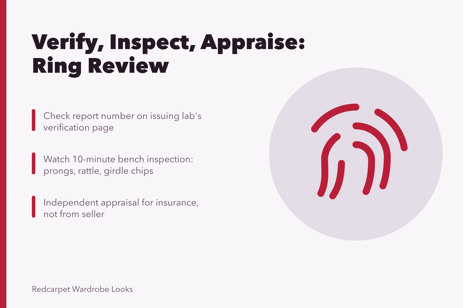 Engagement ring review: verify report, bench inspection, independent appraisal. An engagement ring review compared to a real bench inspection