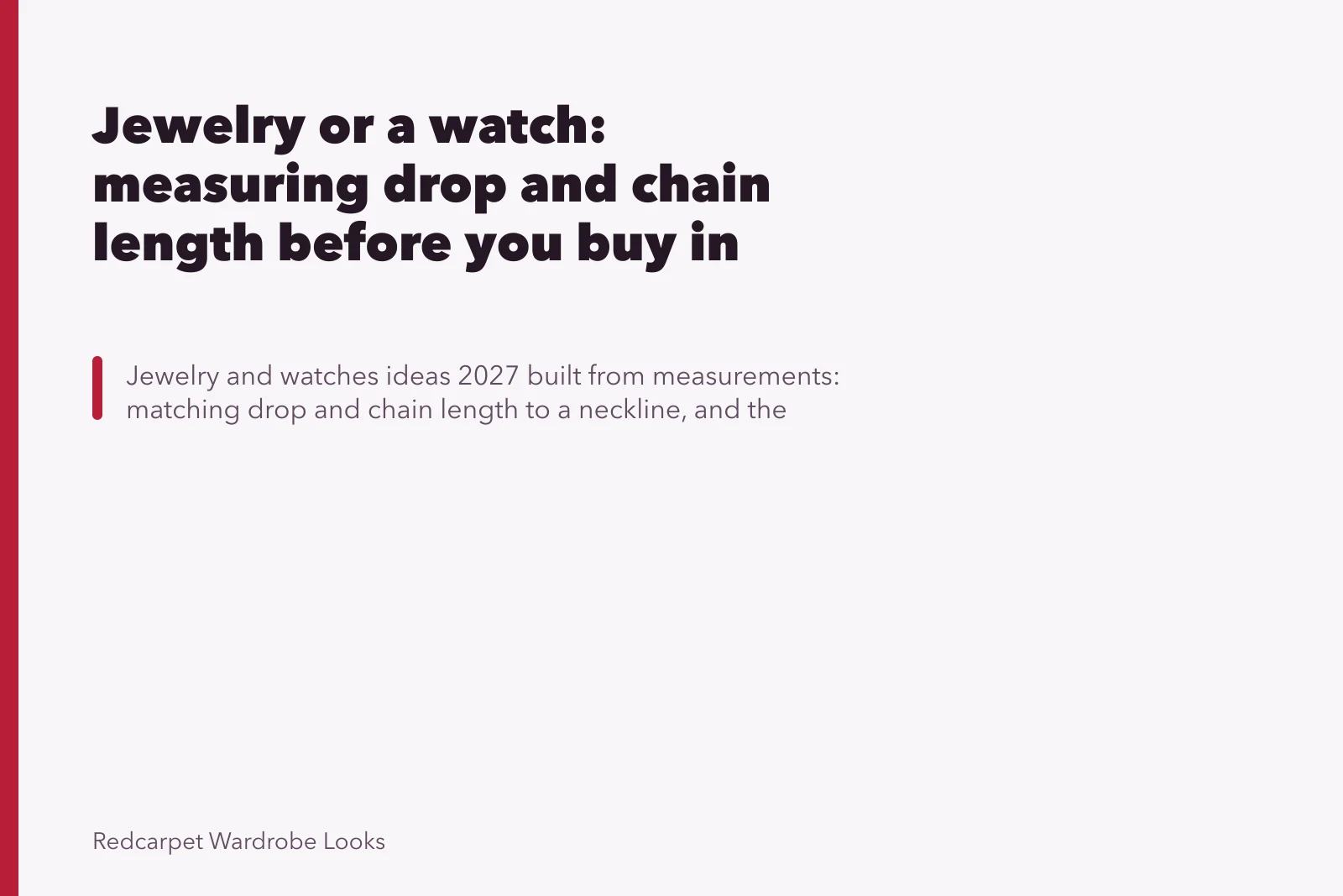 Jewelry or a watch: measuring drop and chain length before you buy in 2027. Jewelry or a watch: measuring drop and chain length before you buy in 2027
