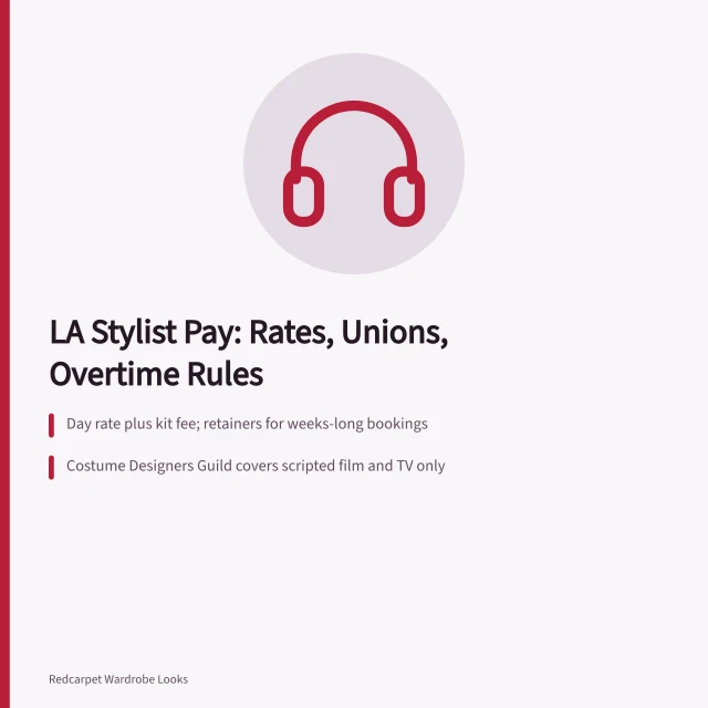 Illustration of Los Angeles stylist day rates, kit fees and union rules. Inside the Los Angeles stylist economy, from rates to union rules
