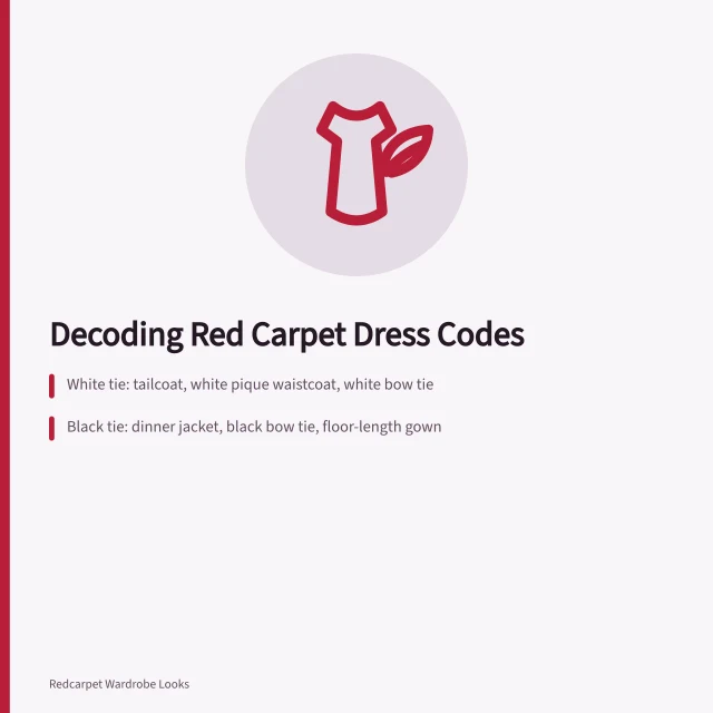 Red carpet dress code guide comparing white tie and black tie formality. How to Read a Red Carpet Dress Code Without Asking the Host