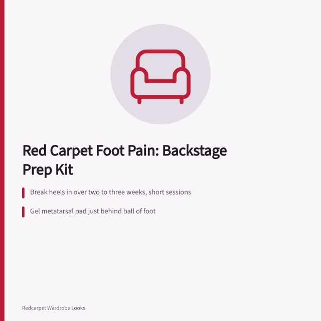 Red carpet foot pain prevention kit with blister patches and gel pads. Red Carpet Foot Pain: What Celebrities Actually Do Before the Carpet